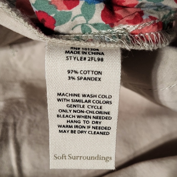 Soft Surroundings NWT Khaki Harper Straight Leg Cropped Pants Size Large (14/16) - Picture 13 of 13